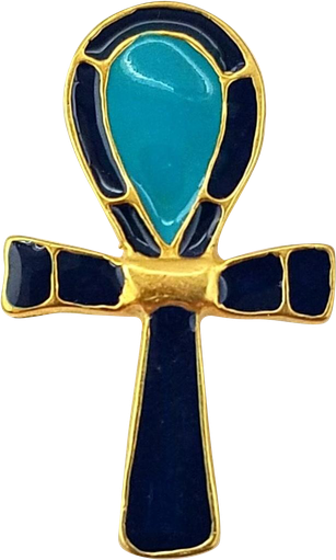 Ankh Symbol Transparent Background (black, teal)