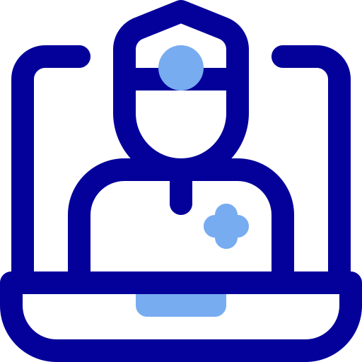 Online Heh Doctor Patient Video Icon Free Png Icon Download (navy, silver, black)