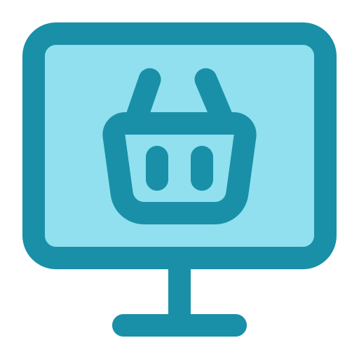 Online Market Shop Icon Free Transparent Png Icon Download (silver, mint, black, gray, teal)