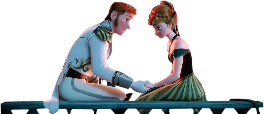 Anna Frozen Png File (black, gray)