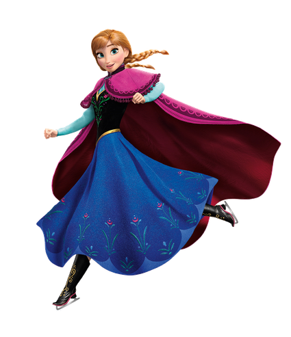 Anna Frozen Png Image (black)