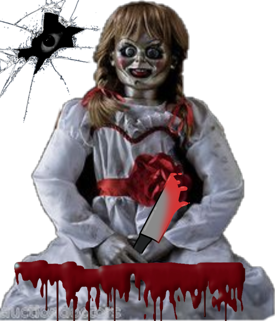 Annabelle Png File (maroon, black, gray)