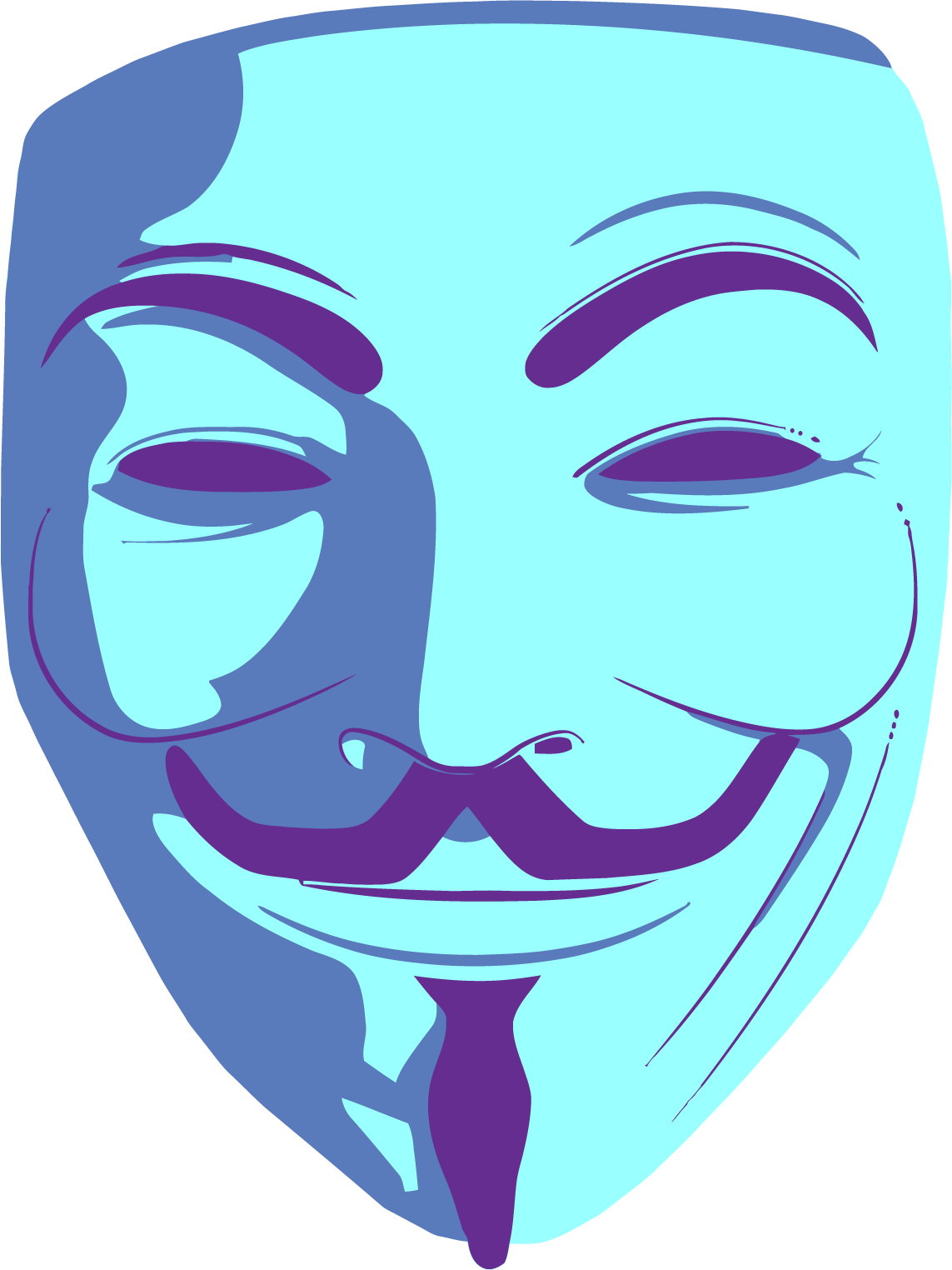 Anonymous Mask Png Background (black, mint, gray, indigo)