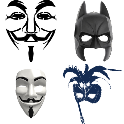 Anonymous Mask Png Hd Photo (white, black, navy)