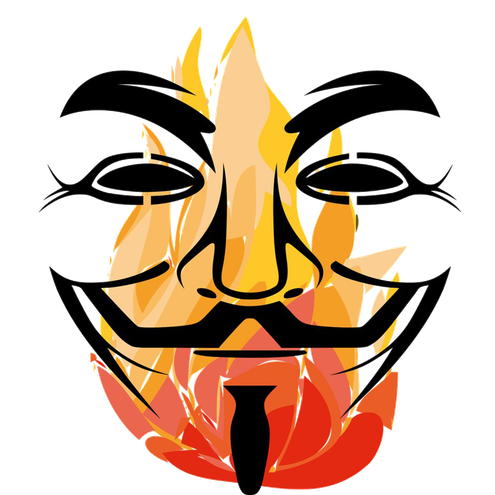 Anonymous Mask Png No Background (black, pink, red, salmon, orange)