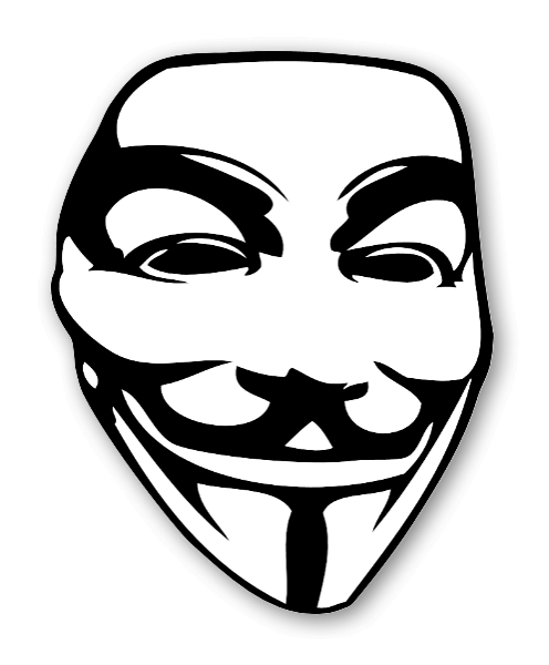 Anonymous Mask Png Transparent Image (white, black, gray)