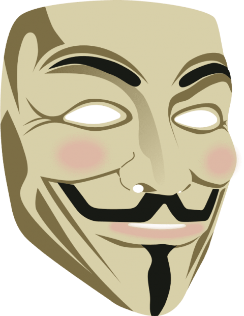 Anonymous Mask Png Transparent Photo (black, silver, gray)