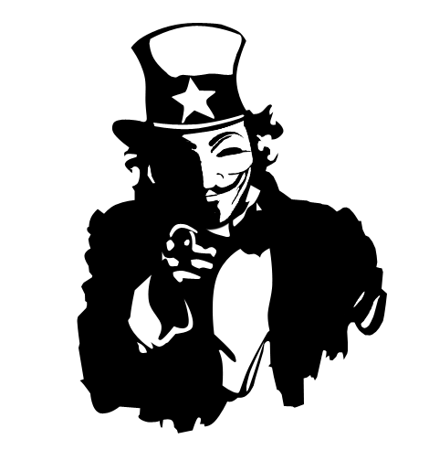 Anonymous Png Transparent Image (white, black)