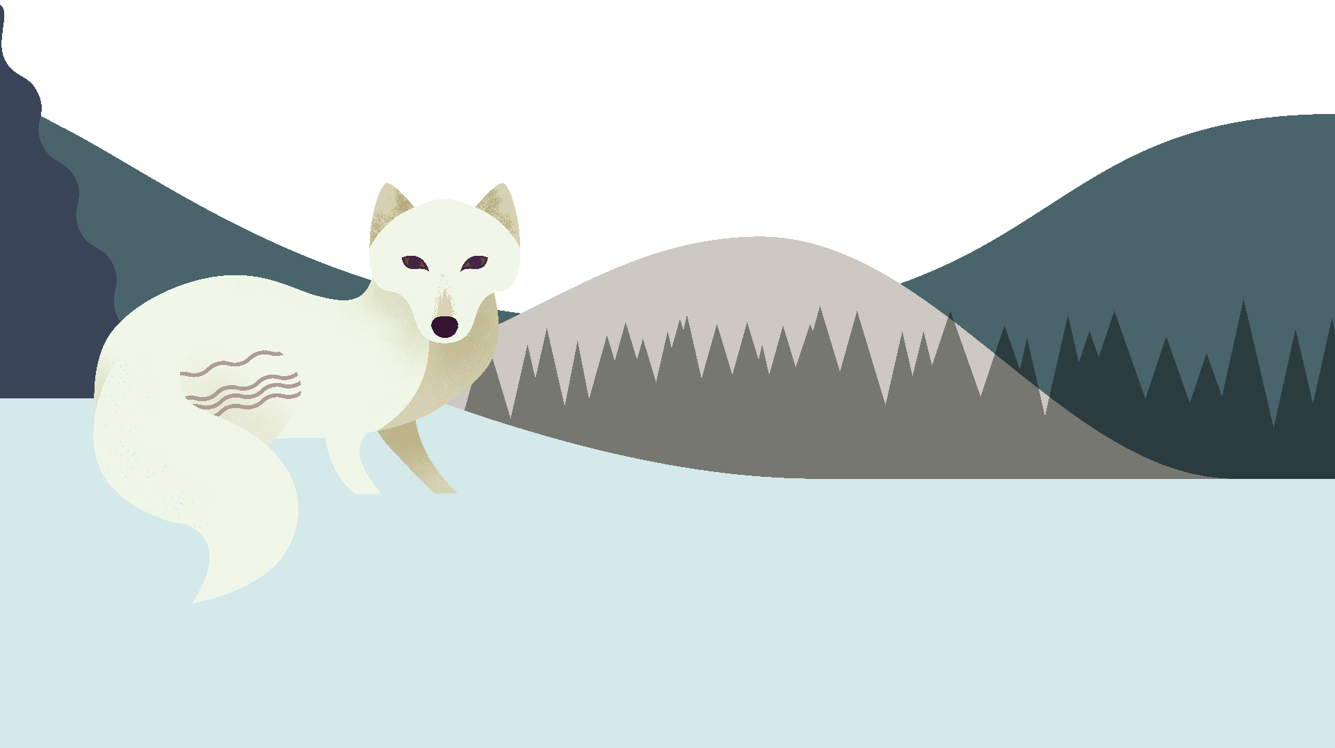 Snow Arctic Fox Png Transparent Hd Photo (beige, white, gray, lavender, indigo)