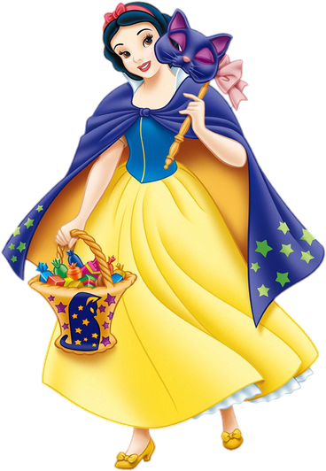 Snow White Png File (black, gold, beige)