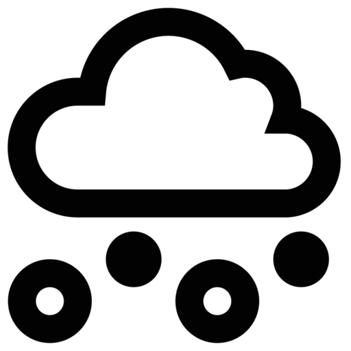 Snow Cloud Free Png Icon Download (black)