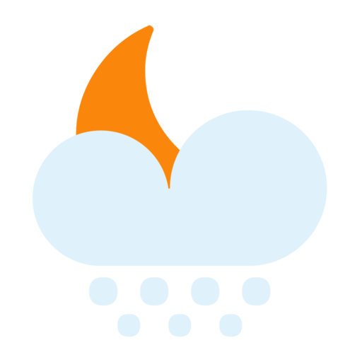 Snow Showers At Night Free Png Icon Download (lavender, silver, black, orange, white)