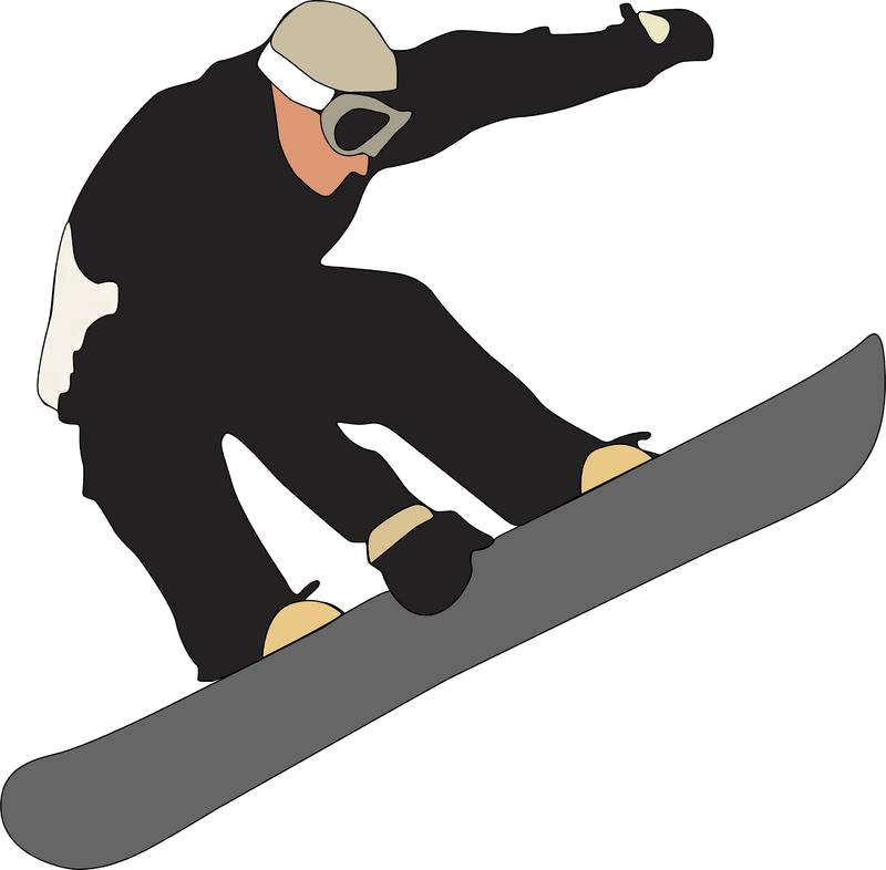 Snowboarding Png Pic (black, silver, white, gray)