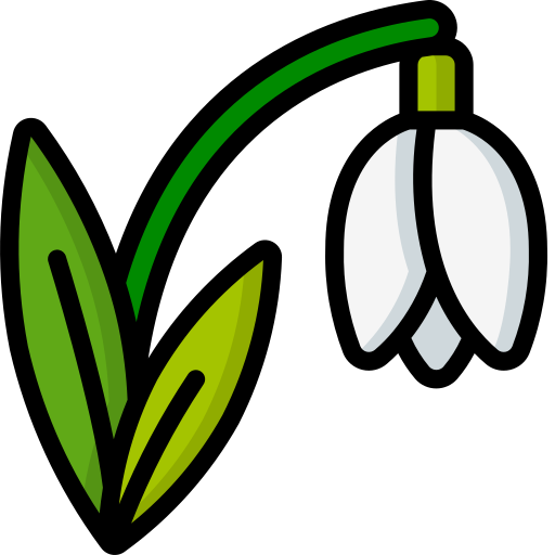 Snowdrop Png Photo (white, black, green, olive, silver)