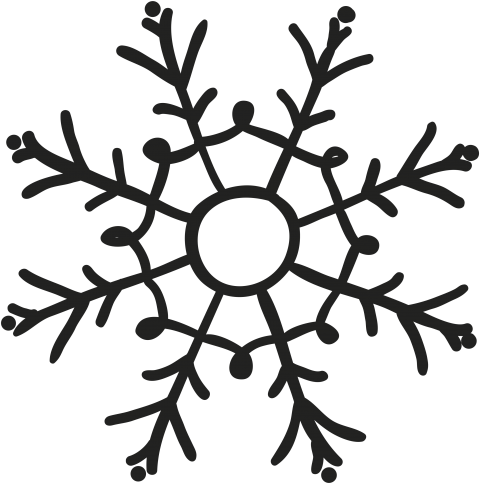 Snowflake Png File (black, white)