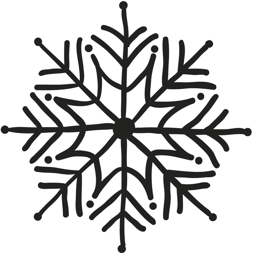 Snowflake Png Hd Isolated (black, white)