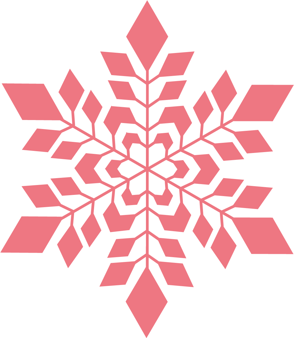 Snowflake Png Isolated Photo (black, salmon)