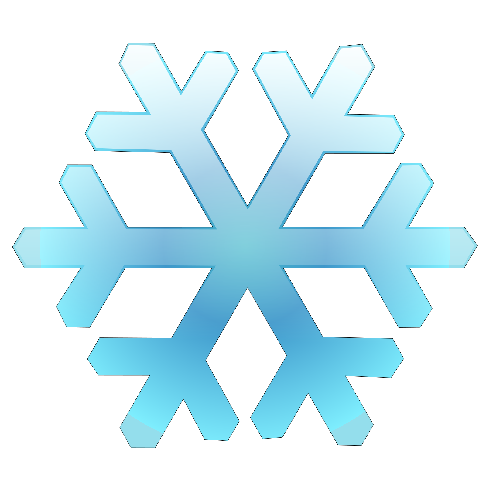 Snowflake Png Photo (black, silver, mint)