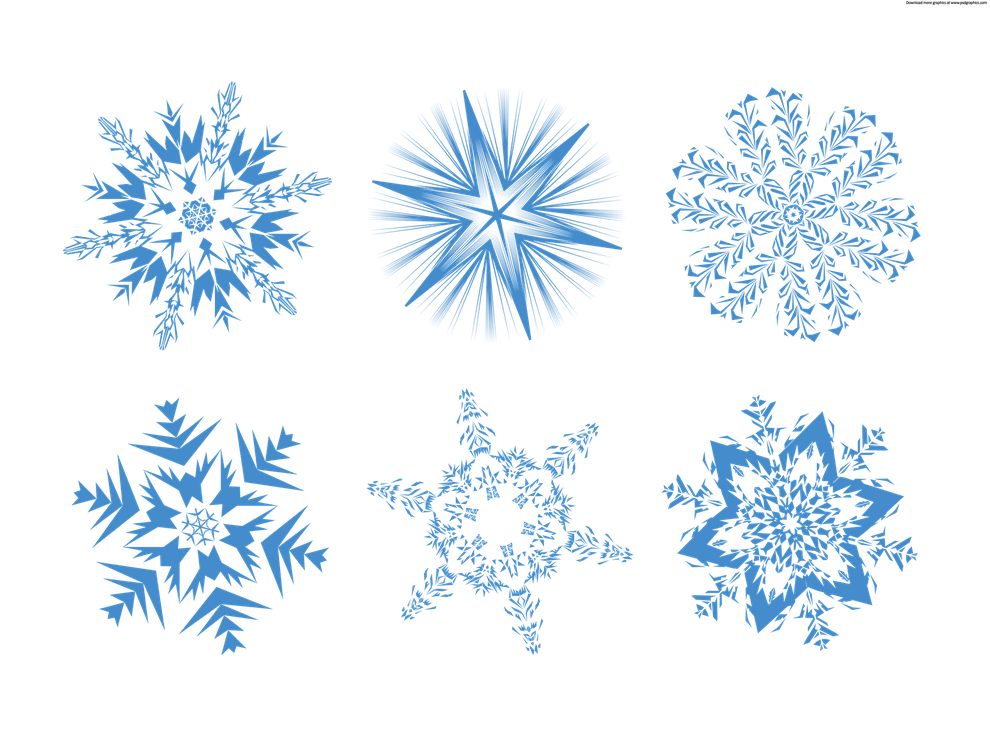 Snowflakes Png Clipart (black, gray)