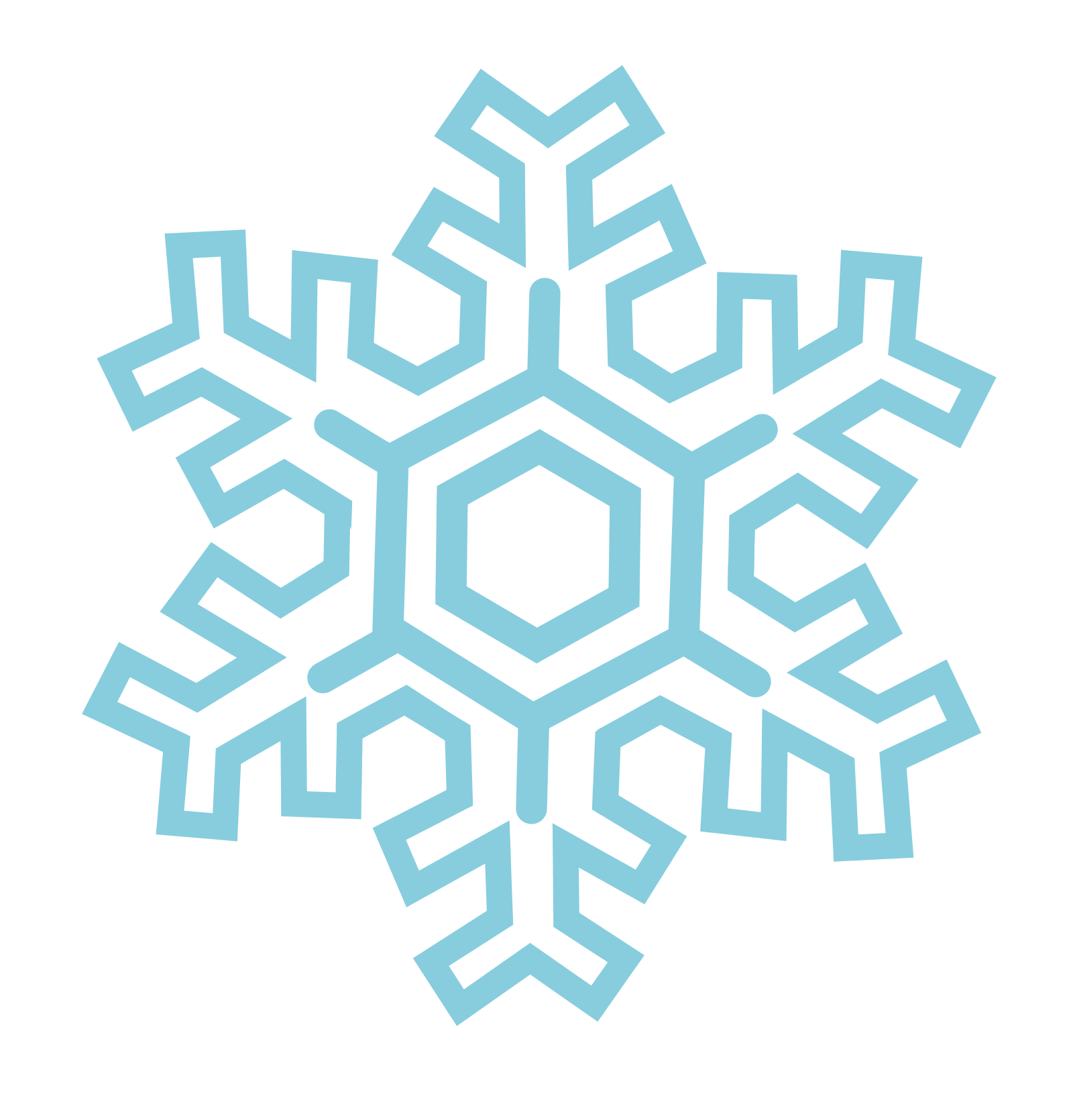 Snowflakes Transparent Background (black, silver, white)