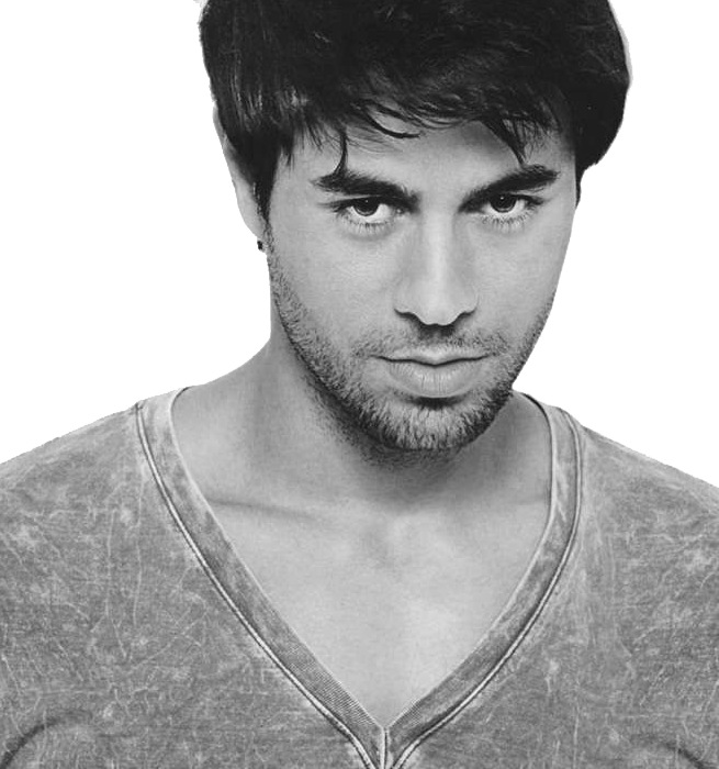 Enrique Iglesias Png (black, gray, white)