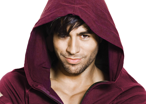 Enrique Iglesias Transparent Background (black, maroon, white)