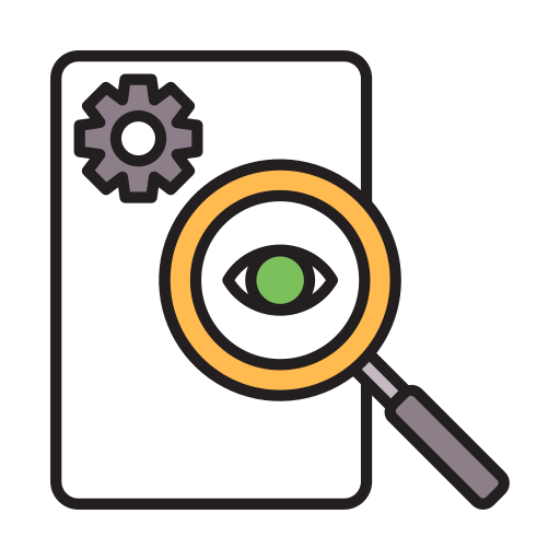 Inspection Zoom Explore View Searching Find Magnifying Inspect Magnifier Icon Free Transparent Png Icon Download (lavender, salmon, black, white)