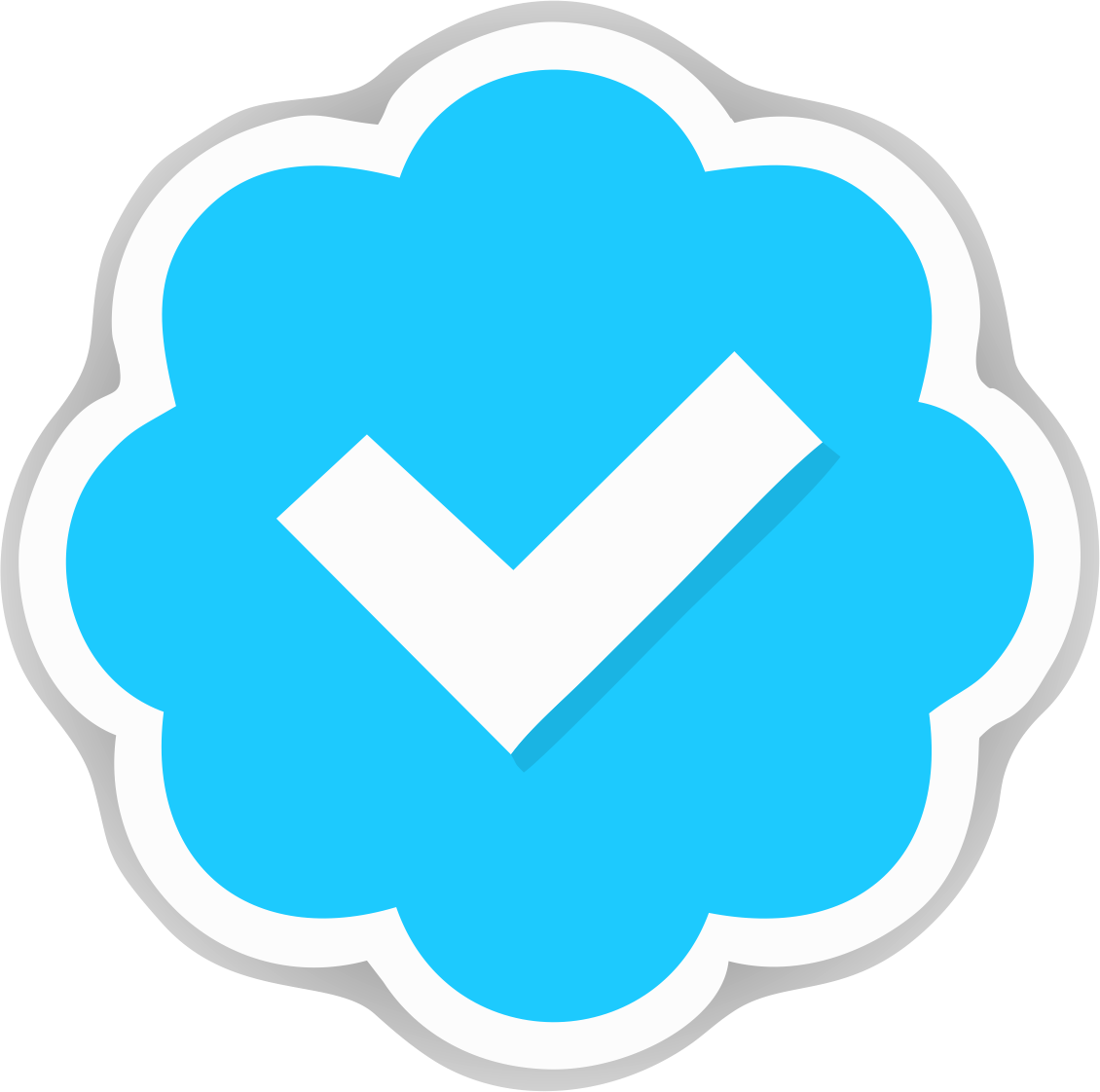 Instagram Verified Badge Transparent Png (black, greenish blue, white)