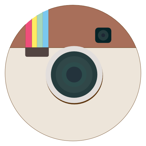 Instagram Icon  Free Png Icon Download Path (beige, gray, black, teal)