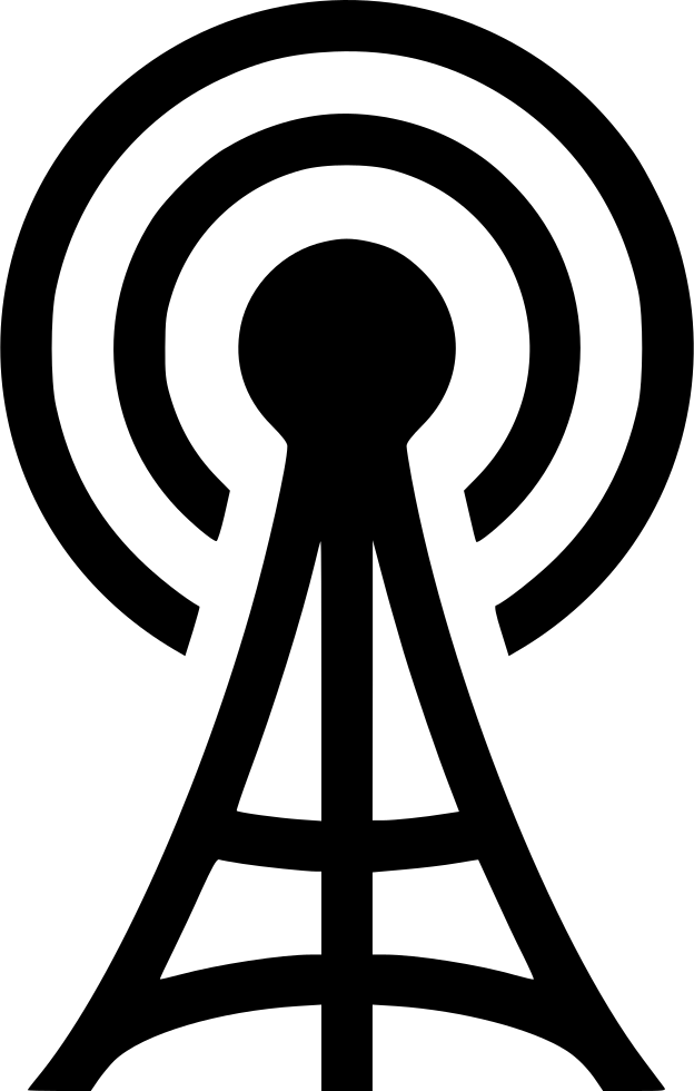 Antenna Tower Background Png (black, white)