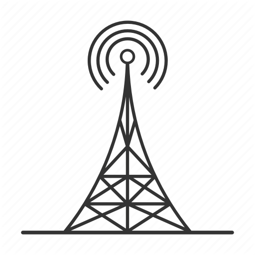 Antenna Tower Png File (black, indigo)