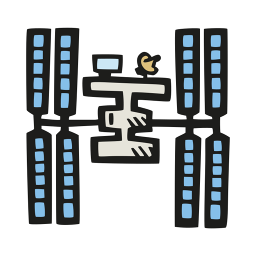 International Space Station Free Png Icon (black)