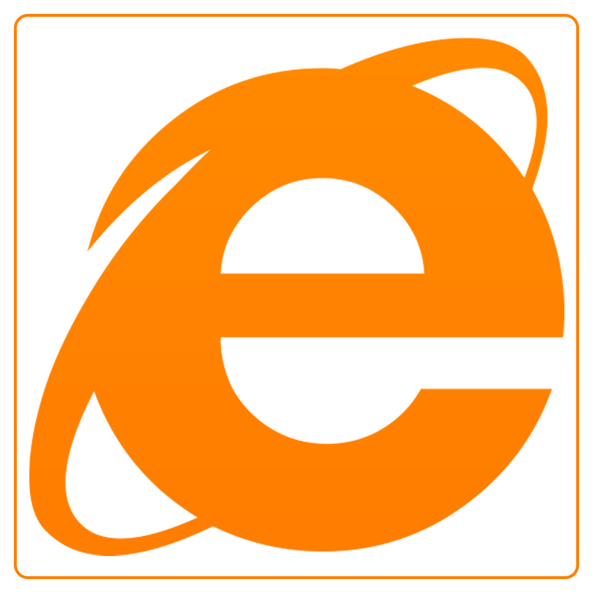 Internet Explorer Png Image (orange, white)