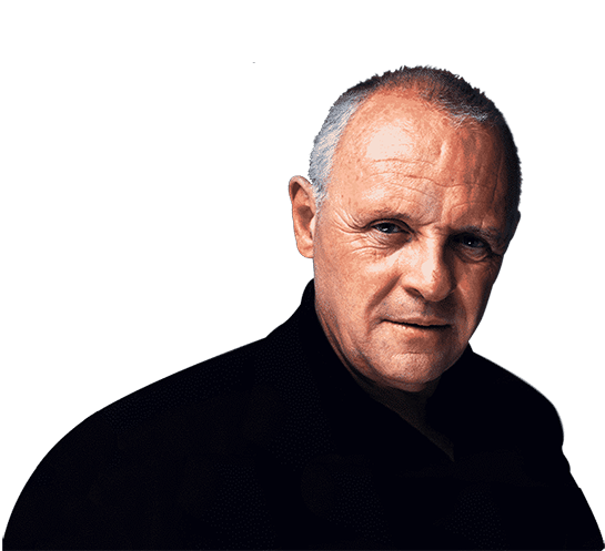 Anthony Hopkins Png File (white, black, indigo)