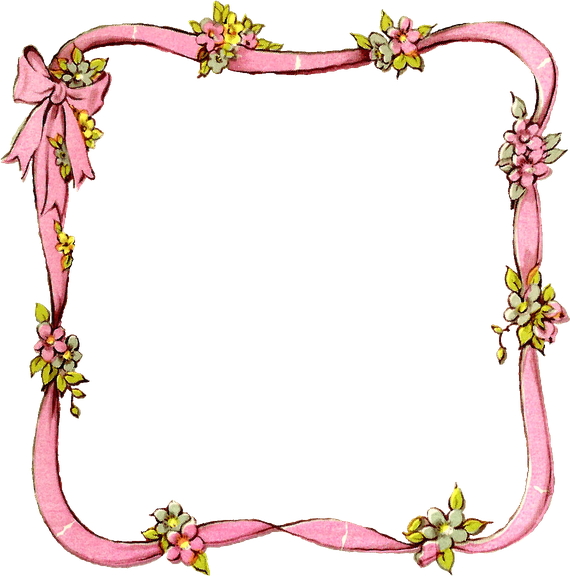 Antique Border Png Picture (pink, black)