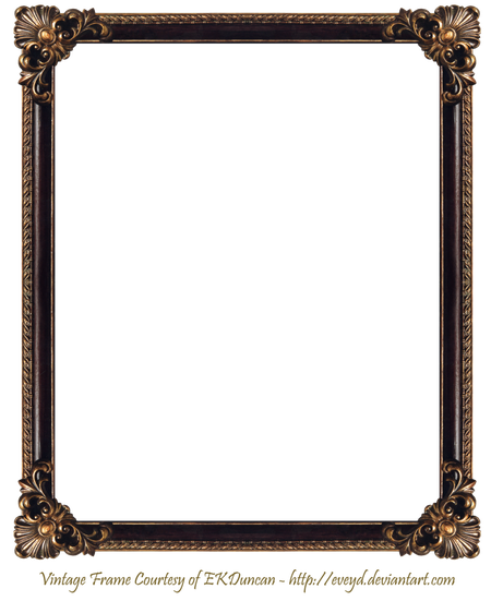 Antique Border Png Transparent (black)