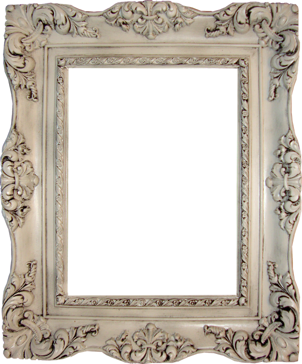 Antique Frame Png Picture (black, gray, silver)