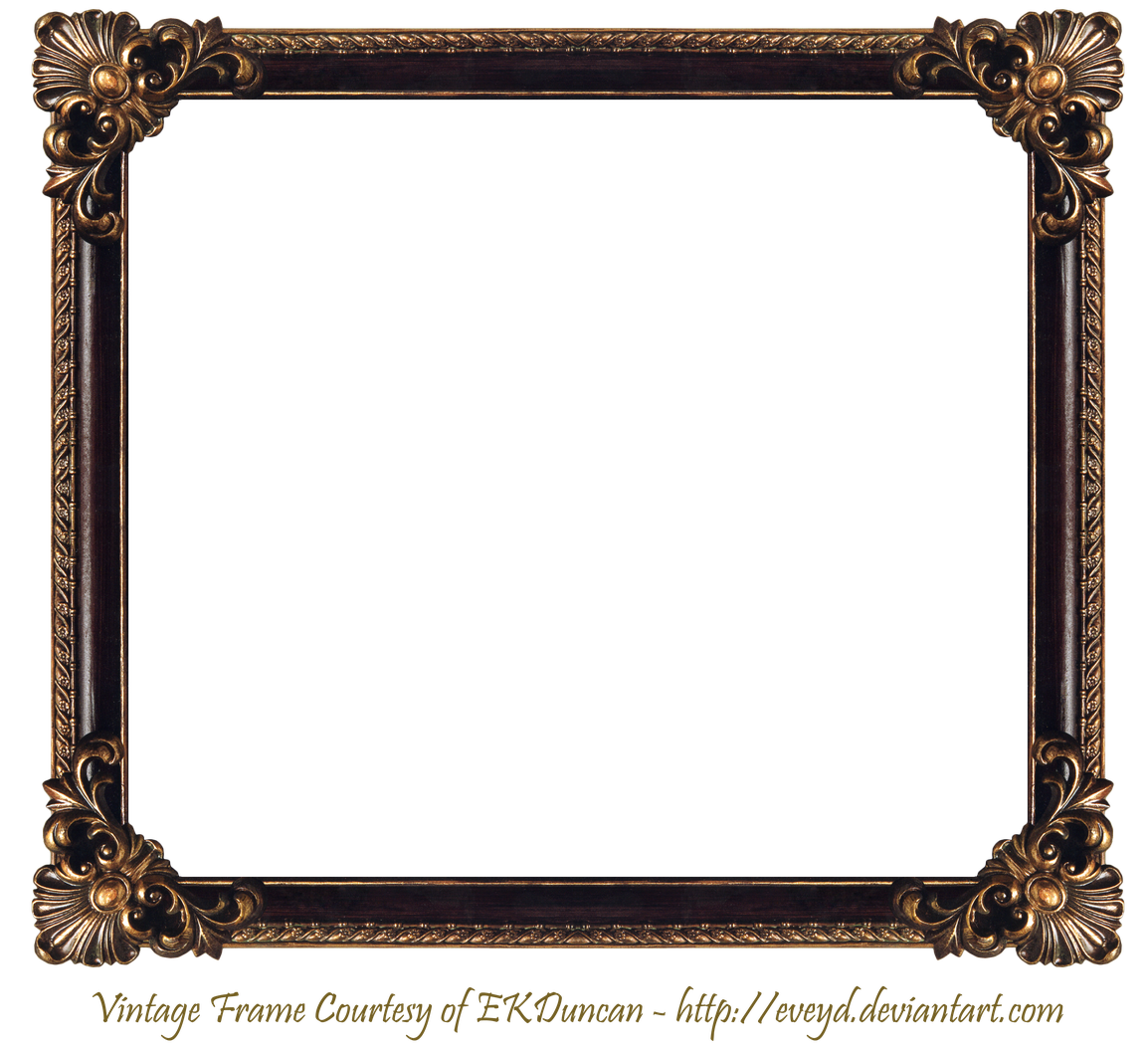 Antique Frame Png Transparent (black)