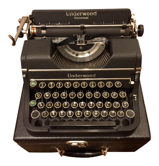 Antique Typewriter Download Png Image (black, maroon)