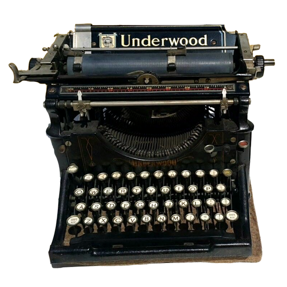 Antique Typewriter Png Background Image (black)