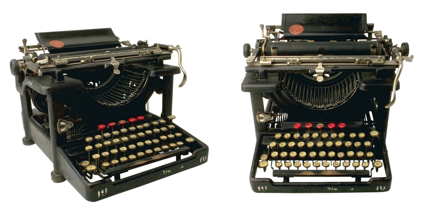 Antique Typewriter Png File (black)