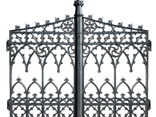 Entry Metal Gate Transparent Png (black)