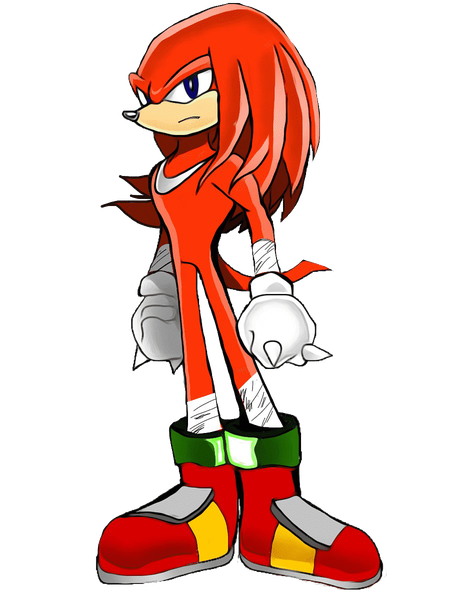 Knuckles The Echidna Png Background Image (white, red, black)