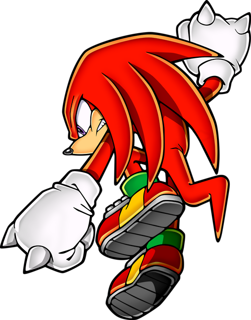 Knuckles The Echidna Png Clipart (white, red, black)