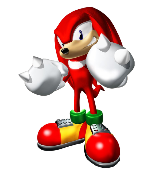 Knuckles The Echidna Png File (white, red, lavender, black)