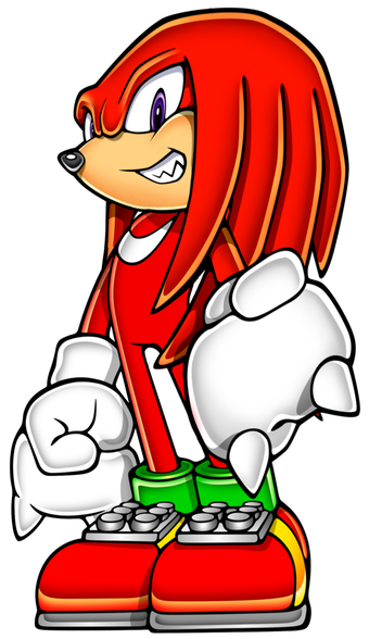 Knuckles The Echidna Png Free Download (white, red, black)