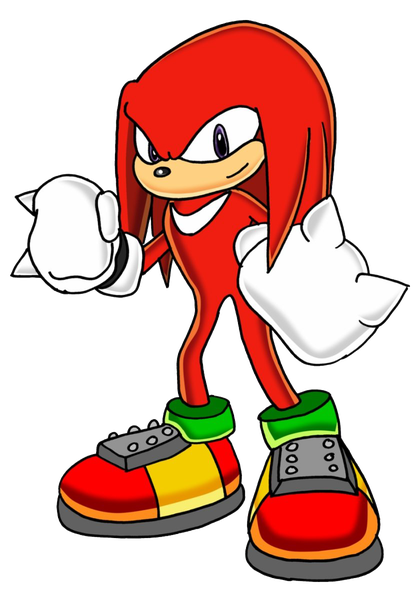 Knuckles The Echidna Png Image (white, red, black, gold)