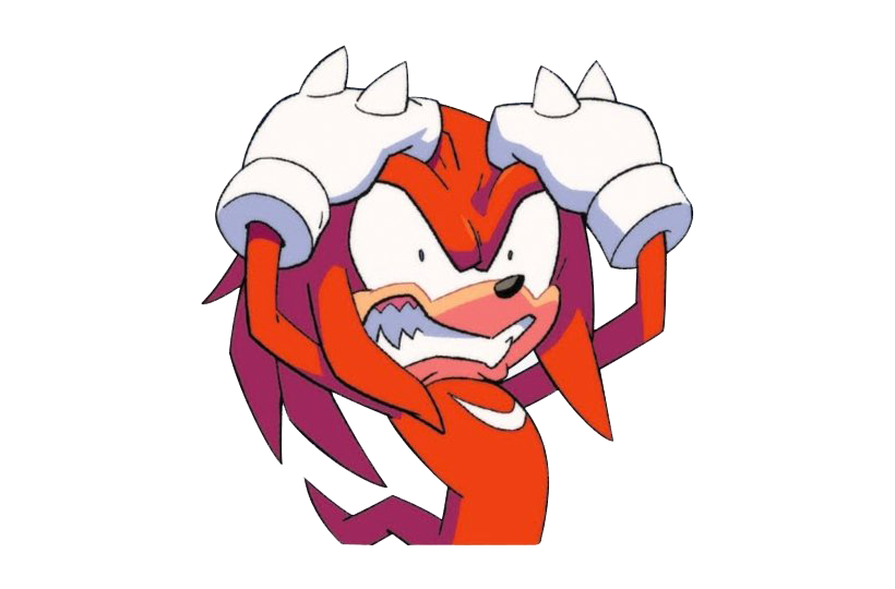 Knuckles The Echidna Png Transparent Image (white, chocolate)