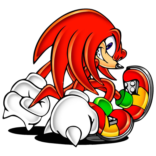 Knuckles The Echidna Sonic Boom Png File (white, red, black)