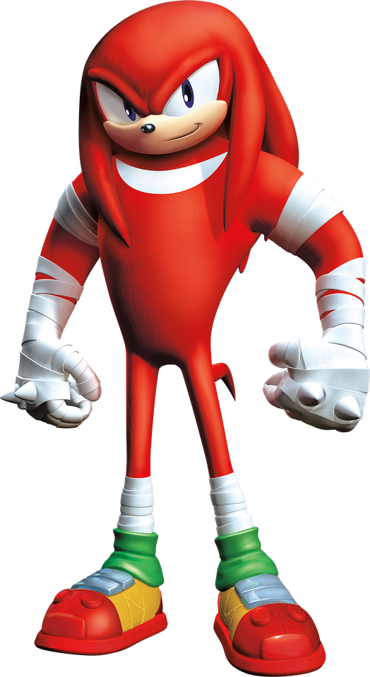 Knuckles The Echidna Sonic Boom Png Image (white, maroon, chocolate, black)